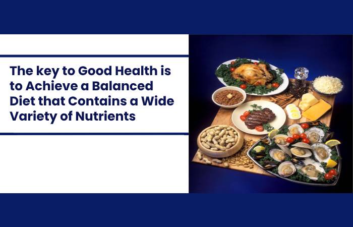The key to Good Health is to Achieve a Balanced Diet that Contains a Wide Variety of Nutrients